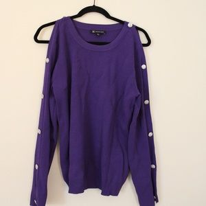 INC Purple Sparkle Detail Sweater